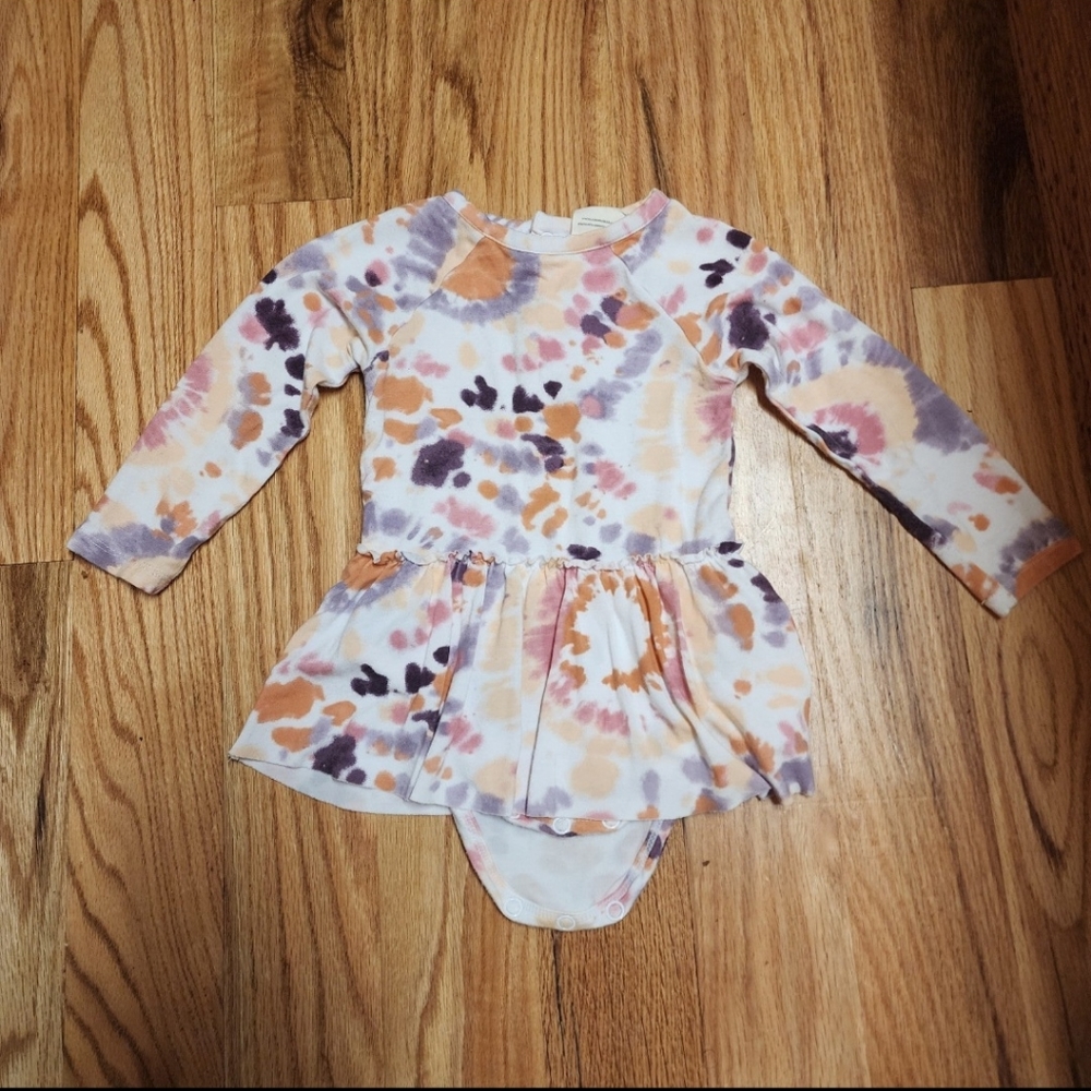 Tiedye onesie with skirt detail